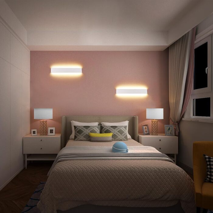 Світильник настінний Klighten LED 20W, 60 см, сучасний, тепле біле світло 3000K, для ванної, вітальні, спальні, сходів, білий