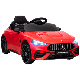 Електромобіль для дітей Kinder, дизайн Mercedes-Benz, двигун 12V, пульт дистанційного керування, світлодіодні фари, музика, для дітей віком 3-6 років, червоний