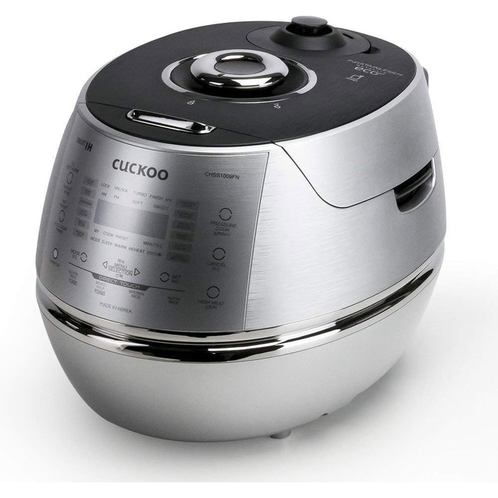 Рисівка електрична Cuckoo CRP-CHSS1009FN 1.8л (10 чашок) IH індукційна, програмована, GABA-рис, DSP технологія, з клапаном безпеки