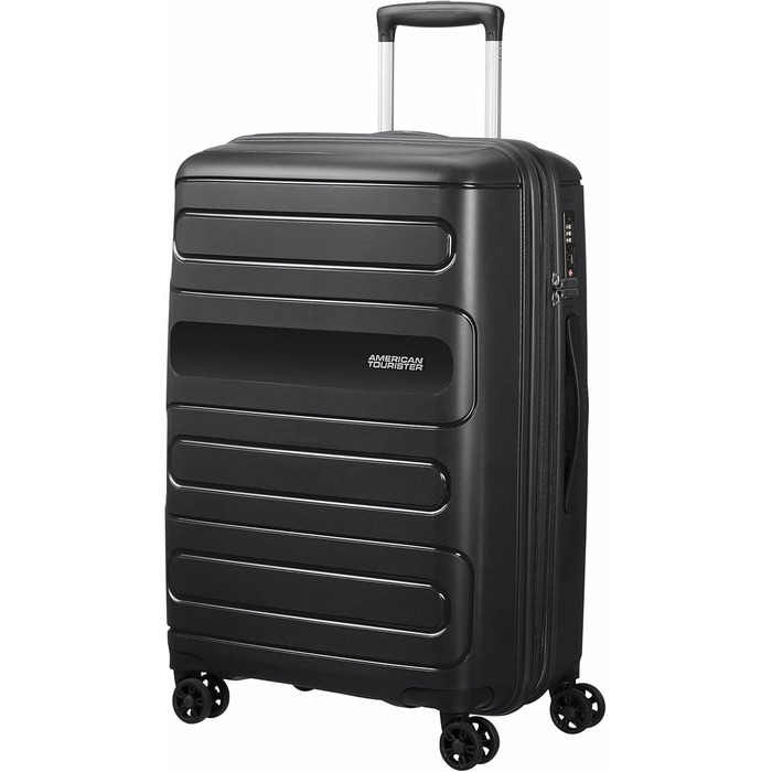 Валіза American Tourister Sunside Spinner 68 розширювана, 3.7 кг, 72.5/83.5 л, чорна, розмір M (67.5 см)