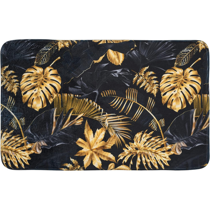 Килимок для ванної Sanilo Golden Leaves 70x110 см — м'який, нековзкий, швидковисихаючий, машинне прання