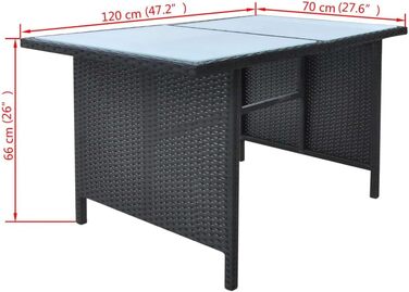 Комплект садових меблів Garten-Lounge 6-TLG з подушками, полиротанг, чорний
