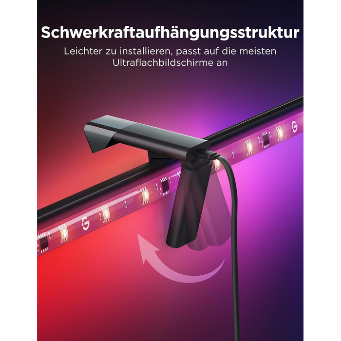 Розумна підсвітка для телевізора Govee TV Backlight 3 Lite з Fish-Eye корекцією, для ТВ 55-65 дюймів (1.8м)