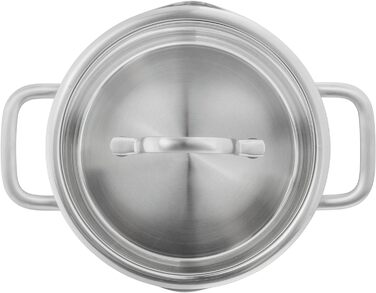 Набір каструль ZWILLING TrueFlow, 3 предмети, зливна функція, для індукції, нержавіюча сталь, сріблястий
