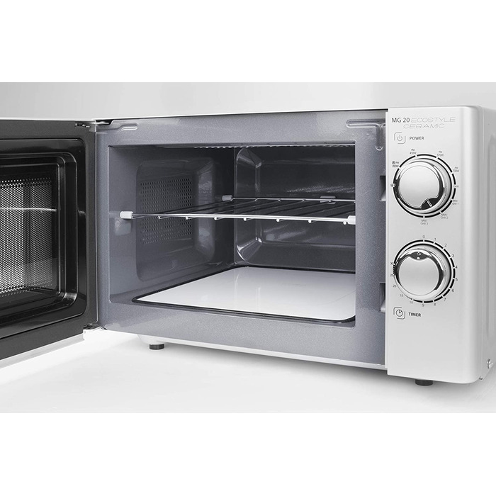 Мікрохвильова піч з грилем CASO MG 20 Ecostyle Ceramic, 20 л, керамічне дно, двоярусне приготування, сучасний дизайн