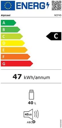 Автомобільний компресорний холодильник Alpicool NCF45 40L (-20°C до +20°C) для авто, кемпінгу, вантажівок, човнів - Чорний