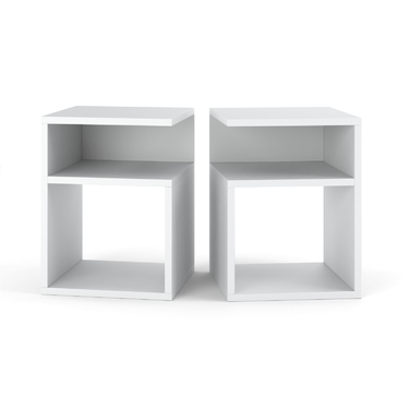 Приліжкова тумба Stiv-Meble, білий матовий, 32x41x30 см, для самостійного збирання