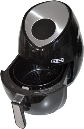 Фритюрниця з гарячим повітрям ECO-AIR-PROFI DC-1400W, чорна, цифрове сенсорне управління, без масла, для здорового смаження, міні духовка, гриль, таймер