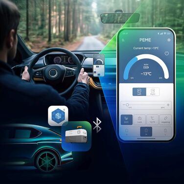 Автомобільний компресорний холодильник Peme 27/39L для авто, кемпінгу: охолодження та підігрів, 12/24/220V, Adventure Orange