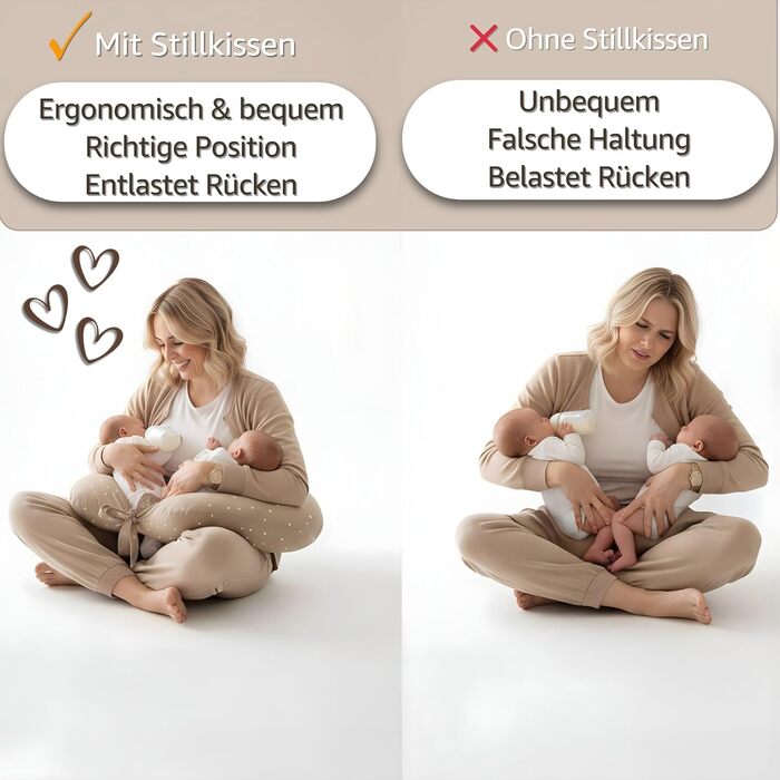 Подушка для годування Stillkissen XXL для двійні 90x50 см, Oeko-Tex, жирафи - подушка для вагітних та немовлят Stillmond