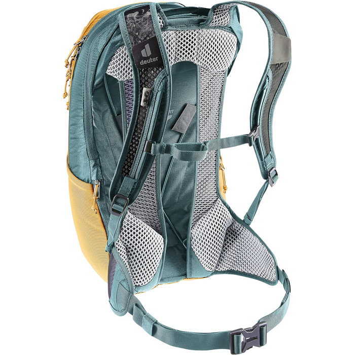 Велосипедний рюкзак Deuter Race Air 14+3 л, коричнево-синій, вентиляція спини