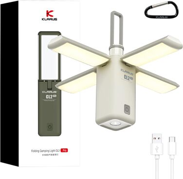 Кемпінговий ліхтар KLARUS CL2 Pro 14000 мА·год, LED-лампа 750 люмен, 8 режимів, акумуляторний, для кемпінгу та подарунку
