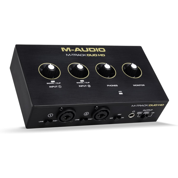 M-Audio M-Track Duo - USB аудіоінтерфейс для запису, стрімінгу та подкастингу (2 XLR/Line входи, 192kHz, USB-C)