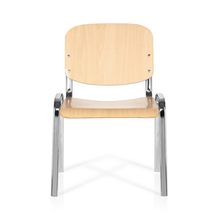 Конференц-стілець / стілець для відвідувачів XT 600, хром/бук, hjh OFFICE