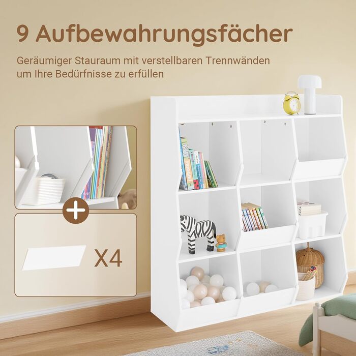 Полиця для дитячих книжок SoBuy Montessori, зелена, 80x104x34 см (KMB55-K-GR)