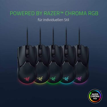 Ігрова миша Razer Viper Mini — ультралегка дротова миша (61г), оптичний сенсор 8500 DPI, RGB-підсвітка Chroma, чорна
