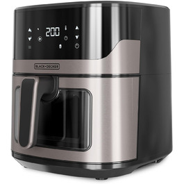 Фритюрниця аерогриль BLACK+DECKER BXAF6500E 1600Вт, 6,5л, 8 програм, оглядове вікно, температура 80-220°C, до 1300г картоплі фрі