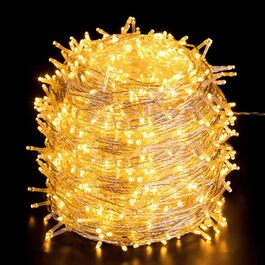 Світлодіодна гірлянда Quntis 100м, 1000 LED, теплий білий колір, для вулиці та дому, IP44, 8 режимів роботи, мережева
