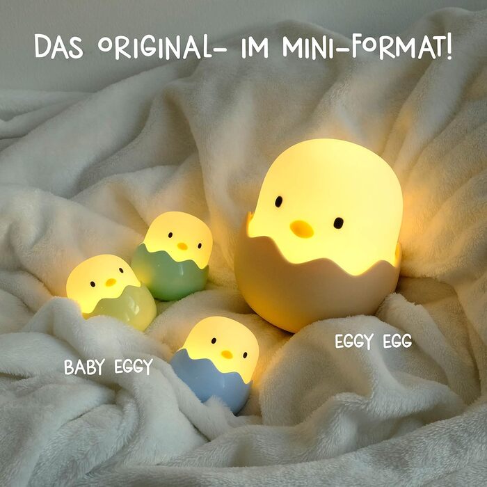 Нічник дитячий LED MegaLight Eggy 3 шт. з USB зарядкою, диммер, безпечний для немовлят