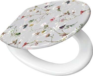 Сидіння для унітазу Kleine Wolke Flores з мікроліфтом, мультиколор, дюропласт, 37x45 см