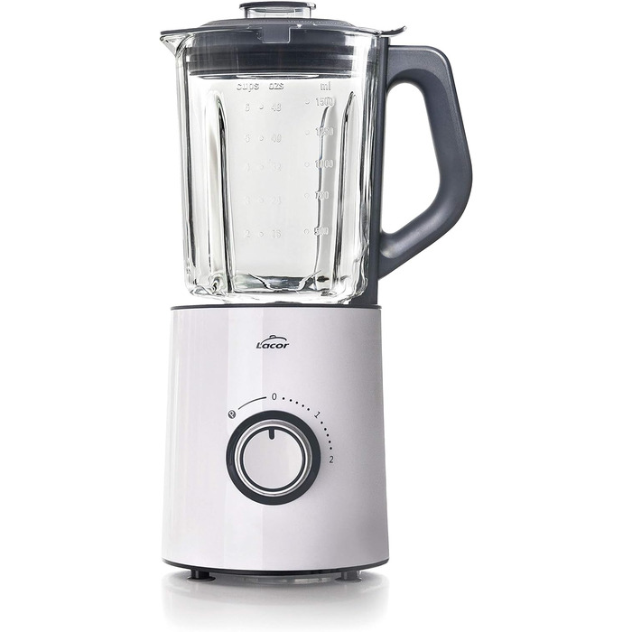 Електричний міксер Lacor 700 Вт, 1,5 л, білий, BPA-free, нержавіюча сталь