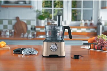 Кухонний комбайн Karaca Mastermaid Power 2000 Вт, 10 в 1, 1,5 л, подрібнювач, блендер, для подрібнення льоду, бежевий