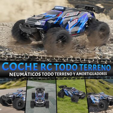 Радіокерований позашляховик 1:18 4WD, 40 км/год, 2.4 GHz, синій - для дітей та дорослих, з двома акумуляторами