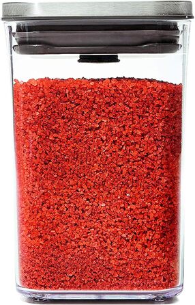 OXO SteeL POP контейнер квадратний 1 л – герметична харчова ємність із нержавіючої сталі з кришкою для зберігання продуктів
