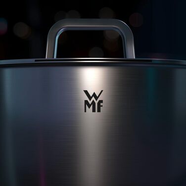 Каструля WMF Iconic з металевою кришкою, 24 см, 4.2 л, для індукційних плит, нержавіюча сталь Cromargan, полірована