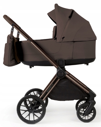 Дитячий візок 4в1 ADAMEX BUZ PRO i-size з поворотним шасі, колір Bianco Chocolate Brown