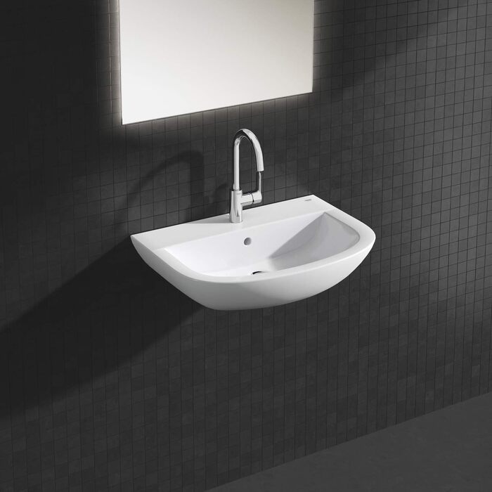 Змішувач для раковини GROHE BauEdge високий, економний, з витяжним механізмом, 31 см, хром (23760000)