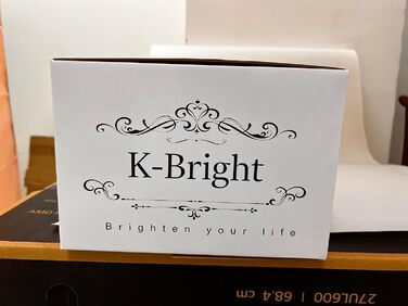 K-Bright Золота торшерна лампа LED, 4W, димер, сенсорне керування, металевий алюмінієвий корпус, для вітальні, спальні, офісу, додаткове освітлення (золото)