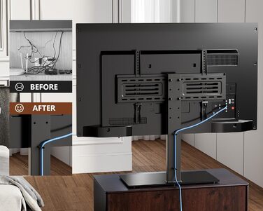 Підставка для телевізора FITUEYES 40-75'' (LCD/LED/OLED/Plasma), до 40 кг, регулювання висоти, VESA 600x400 мм, для плоских і вигнутих екранів