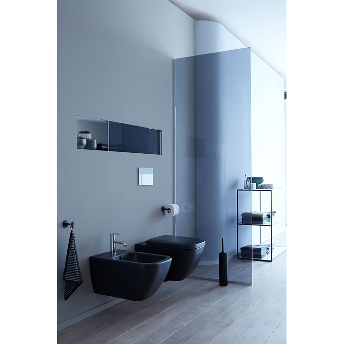Набір для туалету Duravit Starck T, латунь, чорний матовий, універсальний розмір