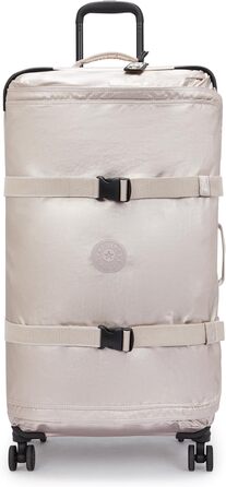 Валіза Kipling SPONTANEOUS L велика на колесах, вертикальна, срібляста, Metallic Glow