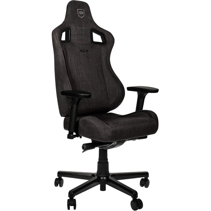 Ігрове крісло noblechairs Epic TX, антрацит, текстиль, офісне, дихаюче, з підголівником і поперековою підтримкою, для користувачів до 120 кг