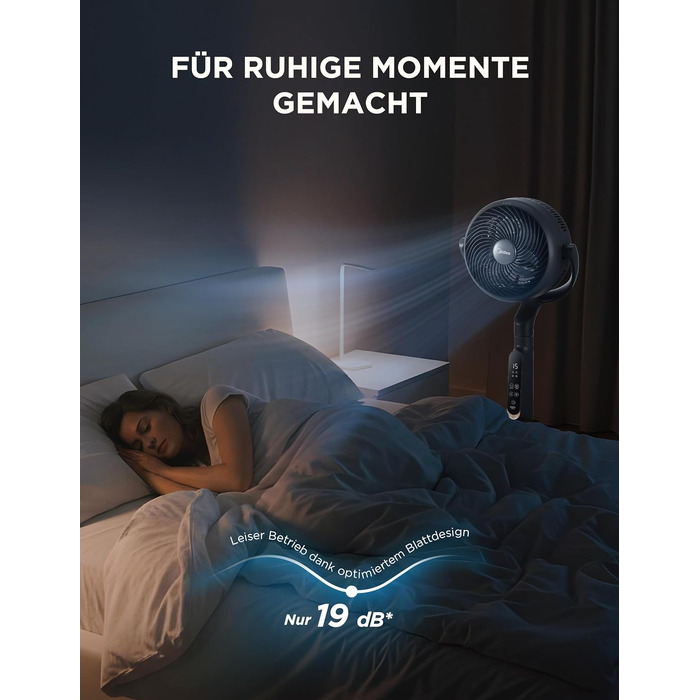 Вентилятор підлоговий Midea FS40-23MR з пультом, 3 швидкості, телескопічна висота, поворот 90°, чорний