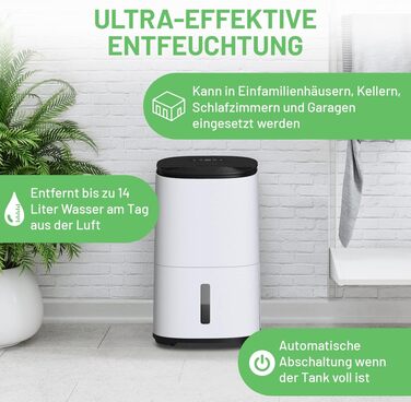 Meaco MeacoDry Arete® Two 25L: Повітряний осушувач та очищувач з HEPA-фільтром H13, Wi-Fi, інтелектуальні режими (сушка білизни, енергозбереження, тихий режим), гарантія 5 років (Колір: Pebble)
