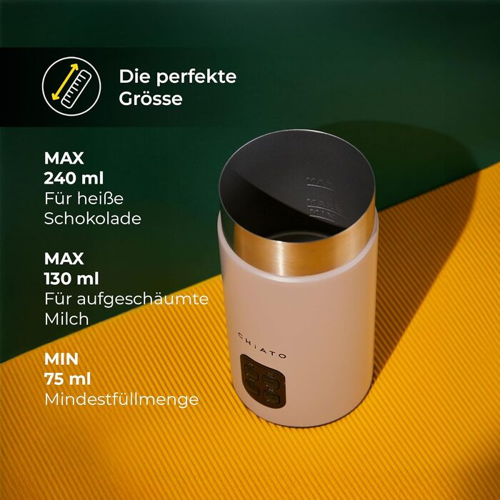 milkPLAY Пінороб електричний 4-в-1 для молока, кави та напоїв (Cream) - спінювач, підігрівач для лате, капучино, матча, какао
