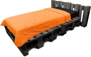 Літня ковдра npluseins 135x200 см, легка, тонка, для спекотної погоди, охолоджуюча, ідеальна для кемпінгу, саду, гостей, помаранчева