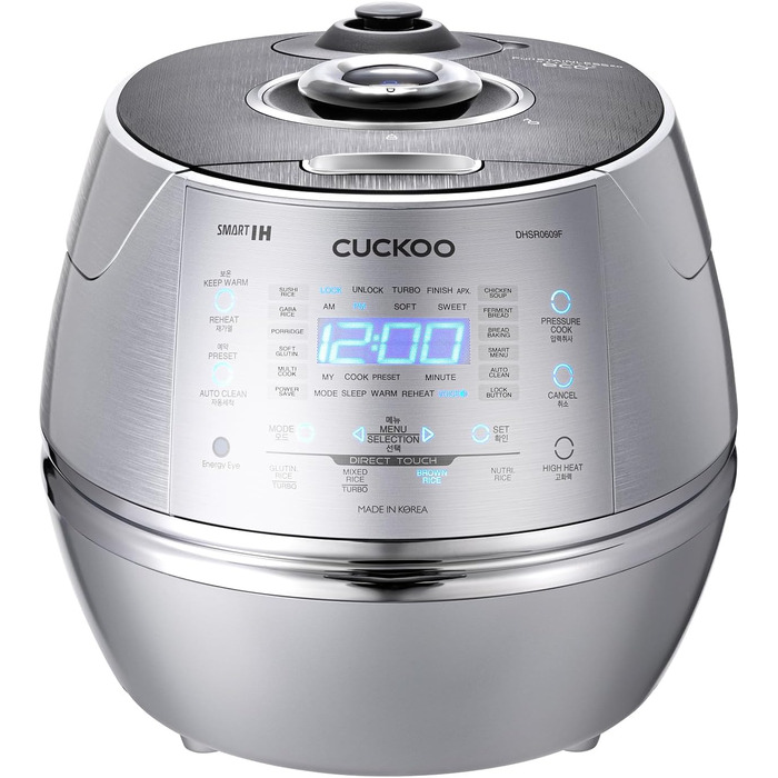 Рисварка електрична CUCKOO CRP-DHSR0609F срібляста з дисплеєм 1090 Вт