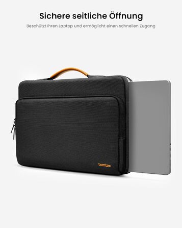 Сумка для ноутбука tomtoc 360° Business для MacBook Air 13 M5 та MacBook Pro 13, захисний чохол чорного кольору