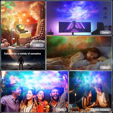 LED Проектор зоряного неба «Астронавт» — Планетарій Galaxy для дітей та дорослих, білий