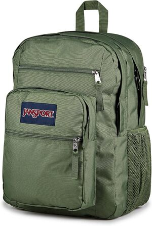 Рюкзак JanSport Big Student Cargo Green, великий шкільний рюкзак, місткий, зелений колір