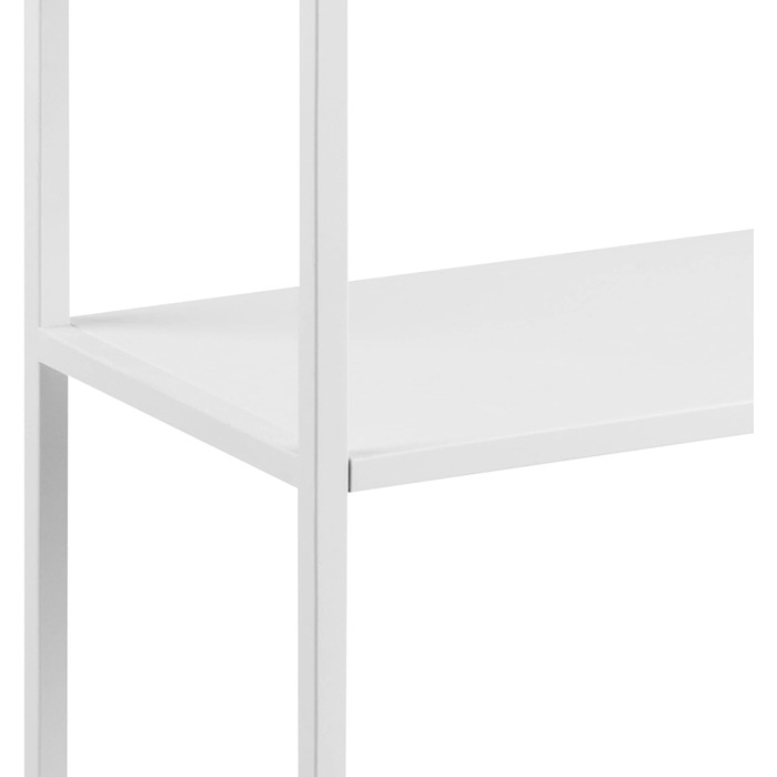 Консольний стіл AC Design Furniture Nino з 1 полицею, білий металевий, індустріальний стиль, для вітальні та передпокою, 79,5x80,5x26 см