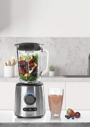 Електричний блендер Lacor INOX 1000 Вт, 1,5 л, нержавіюча сталь, BPA-free, напівпрофесійний