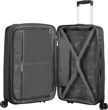 Валіза American Tourister Sunside Spinner 68 розширювана, 3.7 кг, 72.5/83.5 л, чорна, розмір M (67.5 см)