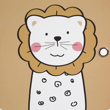 Дитяча модульна шафа Relaxdays з 2 штангами для одягу, дверцятами з малюнками тварин, 145x110x37 см, біла, для зберігання речей, DIY