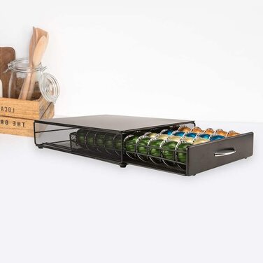 Металевий тримач для капсул Nespresso VertuoLine HiveNets, органайзер-шухляда на 40 капсул