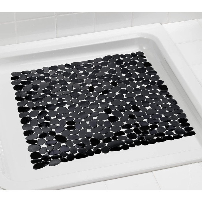 Душовий килимок WENKO Paradise Black, антиковзний, з присосками, чорний